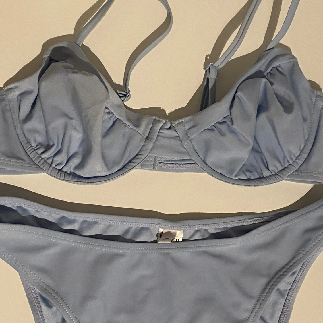 Ljusblå bikinitopp+trosor - 90