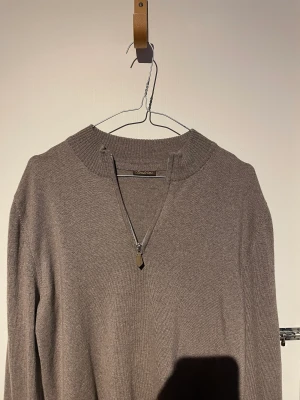 Stenströms half zip Merino ull  - Färg beige/brun 