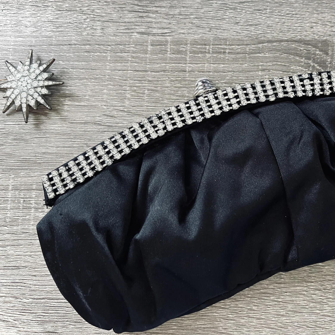 Lyxig Portmonnä, Svart Sammet