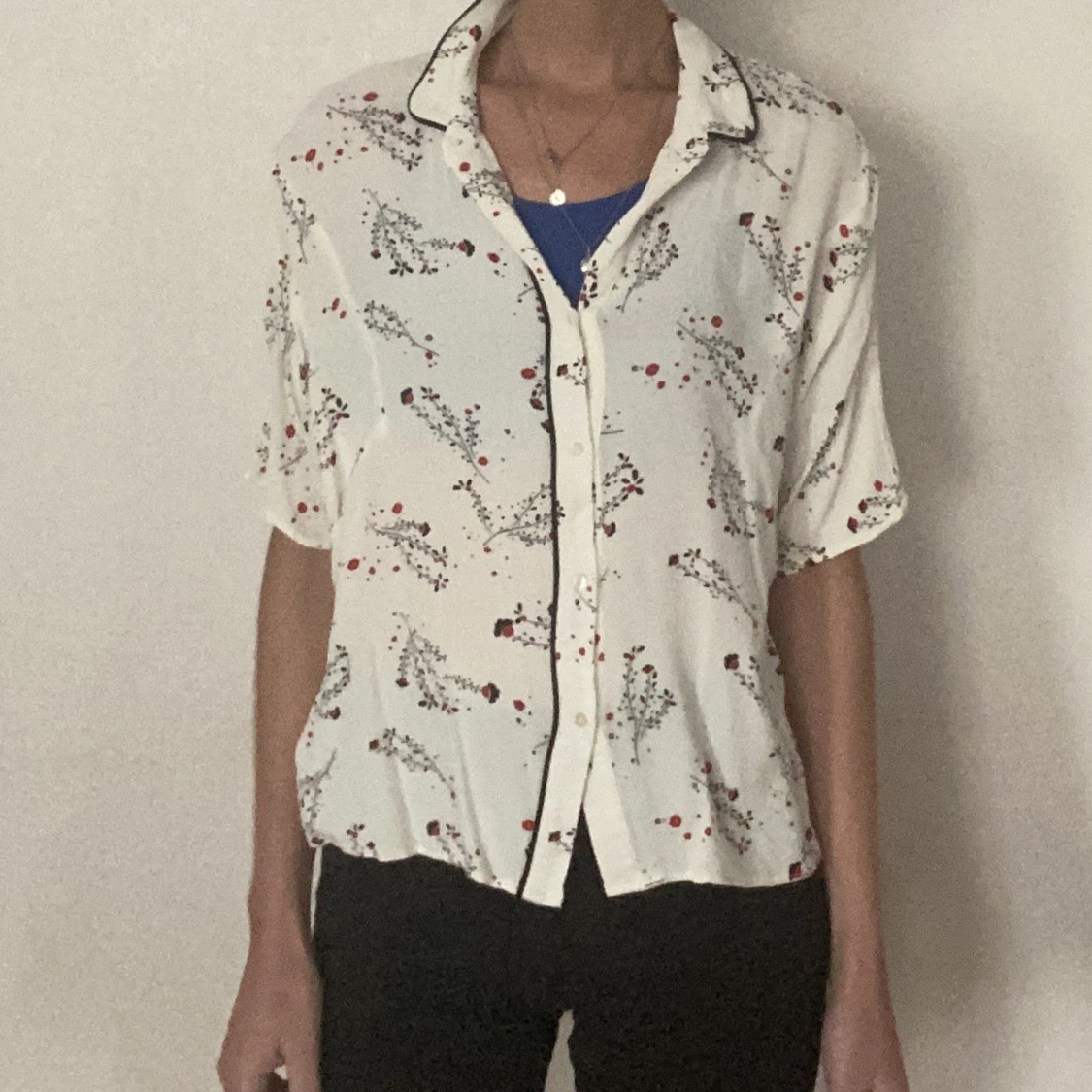 Mjuk blus med mönster