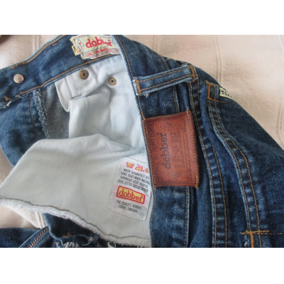 Vintage Dobber Leslie jeans - blå denim - högmidjade W28 L30 - 91