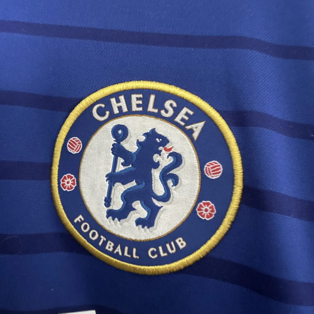 Chelsea fotbollströja från 2014/2015. Skick 9/1, fler bilder kan skickas och skriv vid frågor. Storlek är M men passar L.. T-shirts.