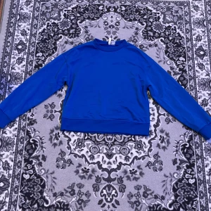 Blå tröja  - En hel blå bomulls tröja
