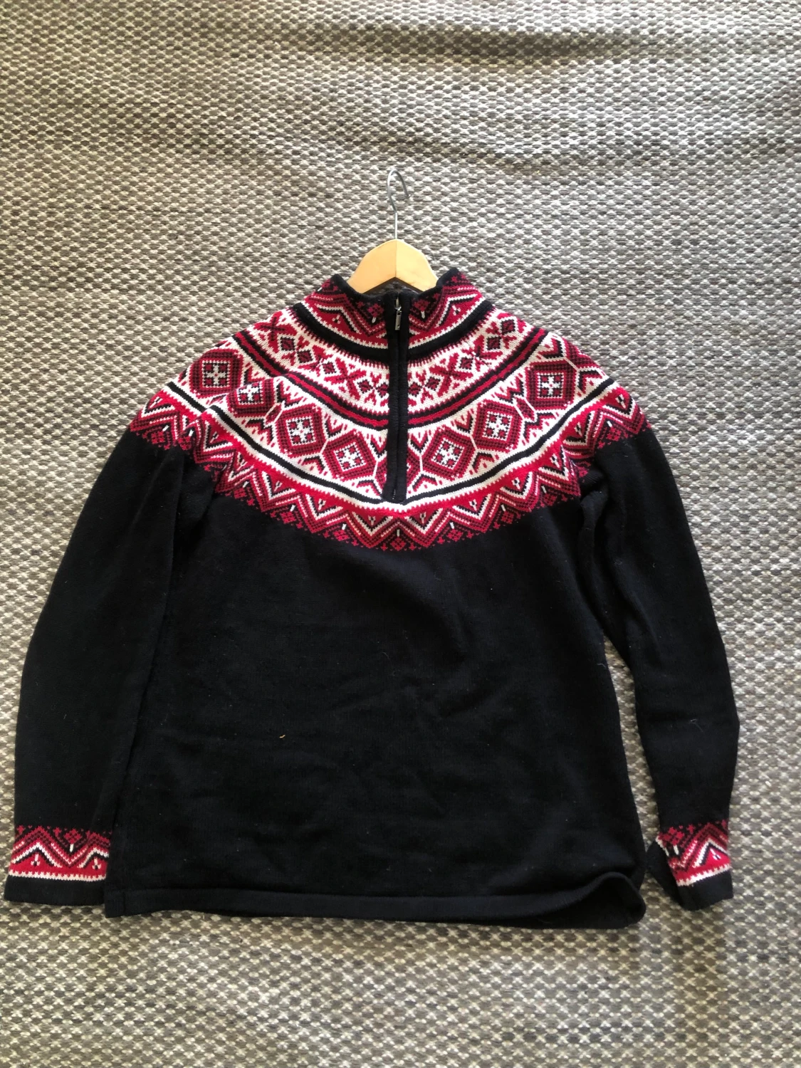 Stickad half-zip tröja - 90