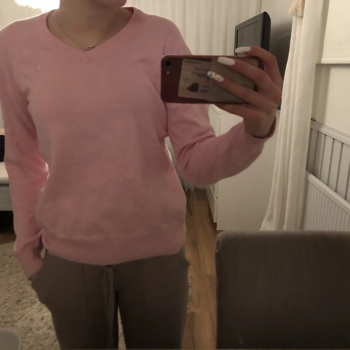 Rosa långärmad tröja