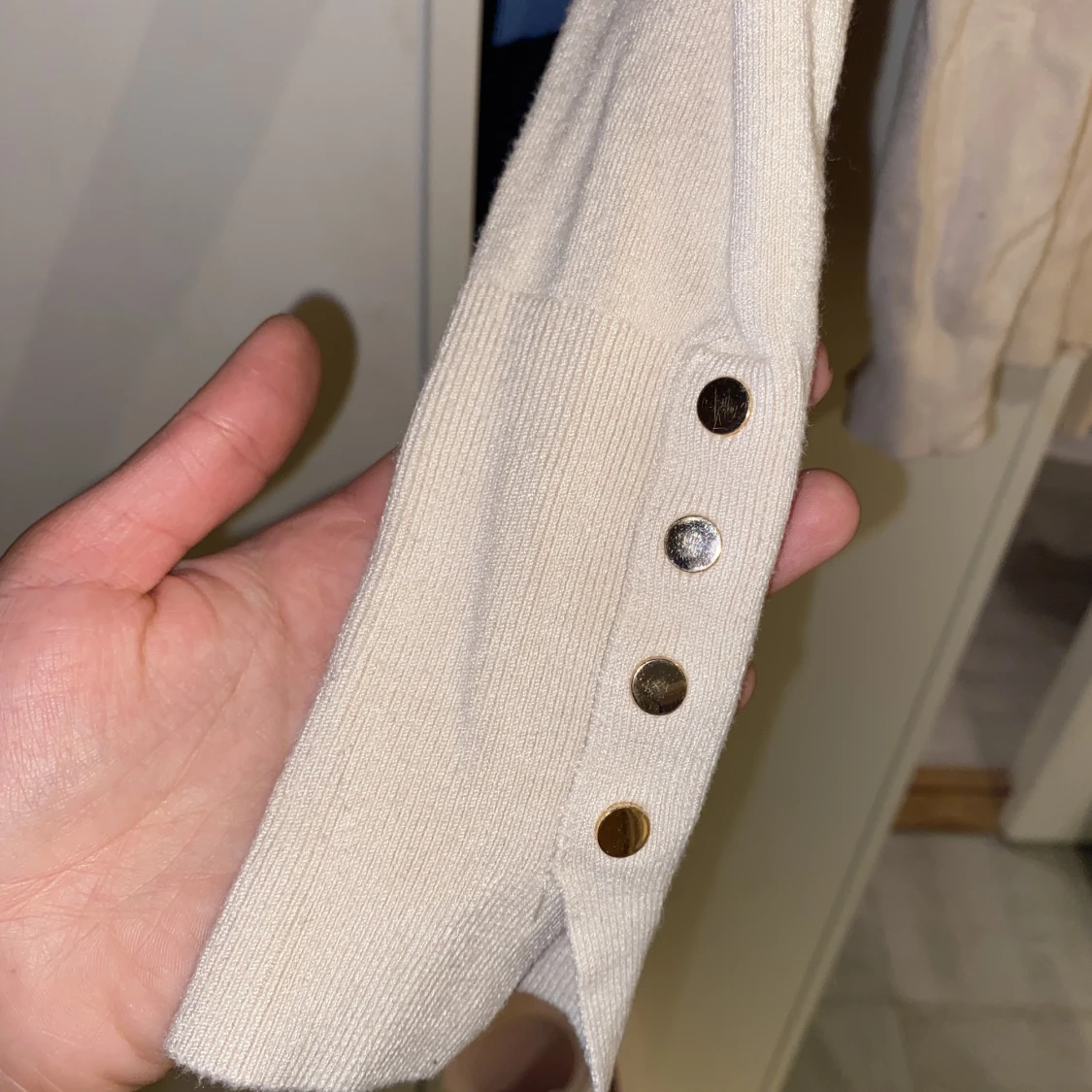 Vit långärmad topp - 90