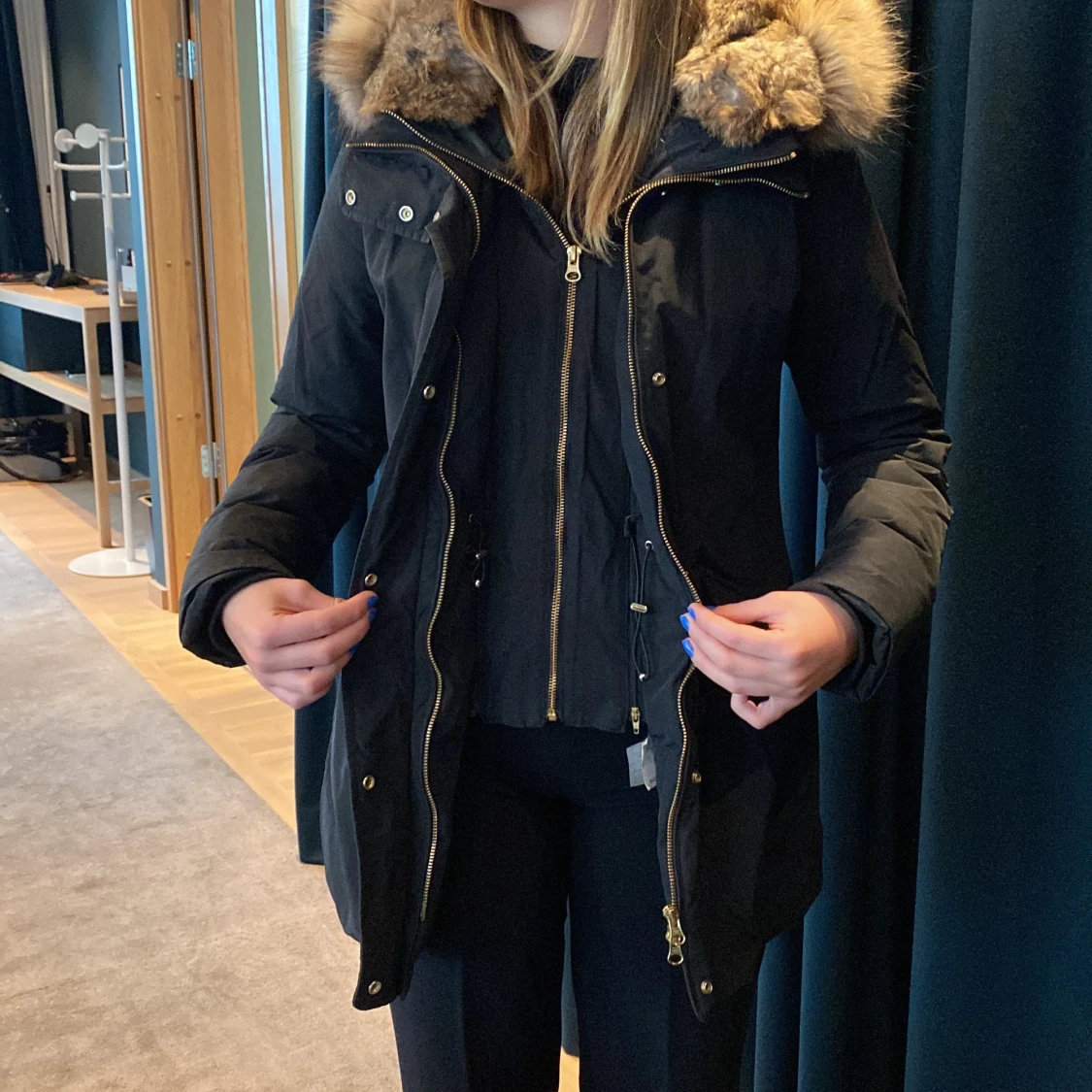 Svart Woolrich vinterjacka