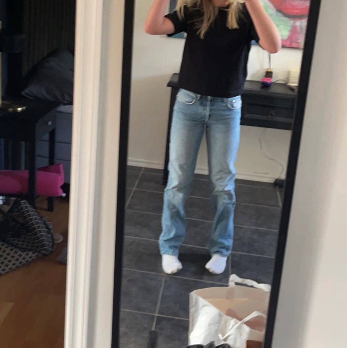 mid waist jeans - 90