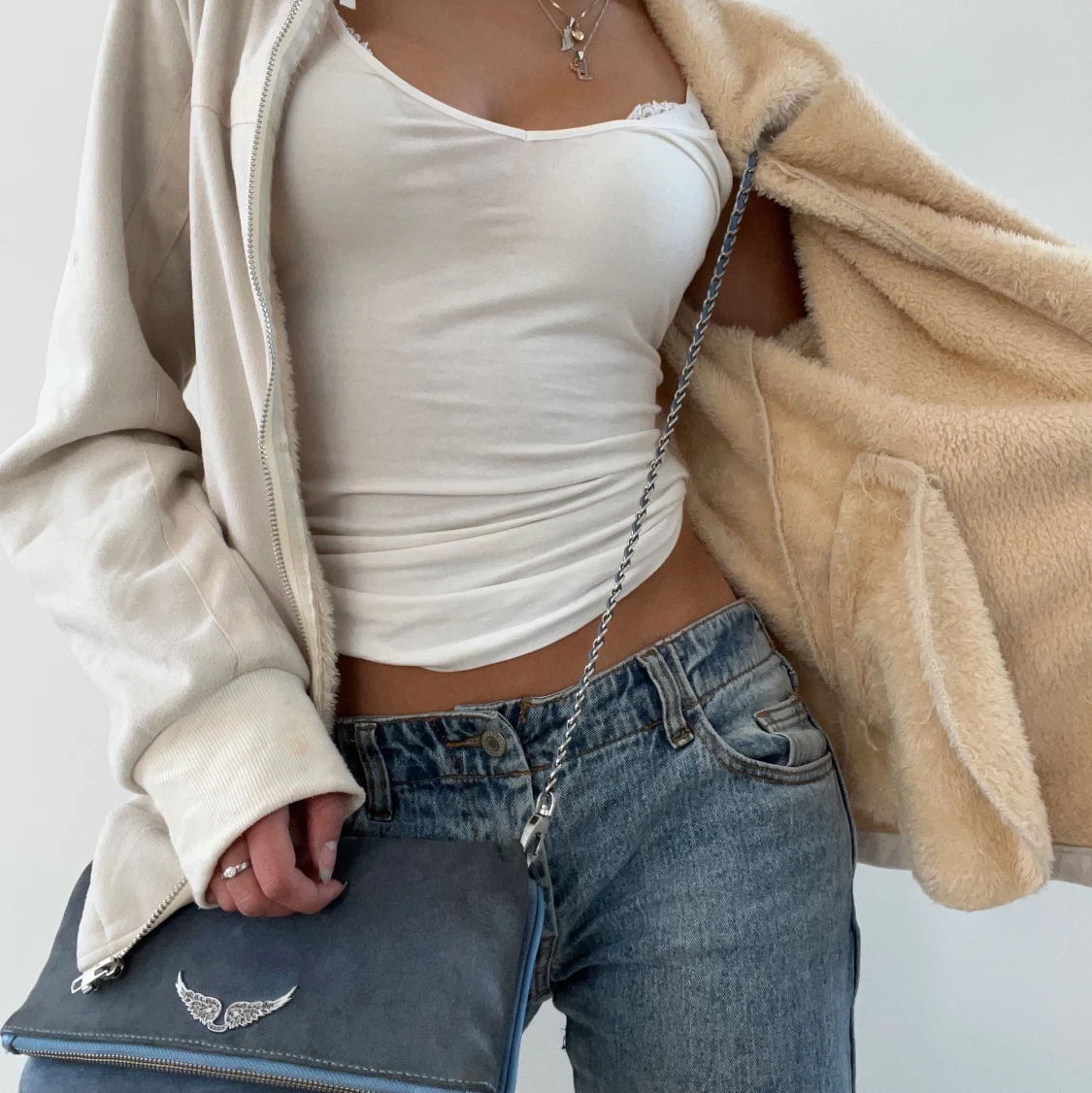 Kofta/jacka med fluff ⚡️✨