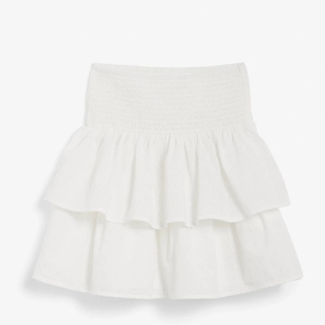 Vit blommig kjol - 90