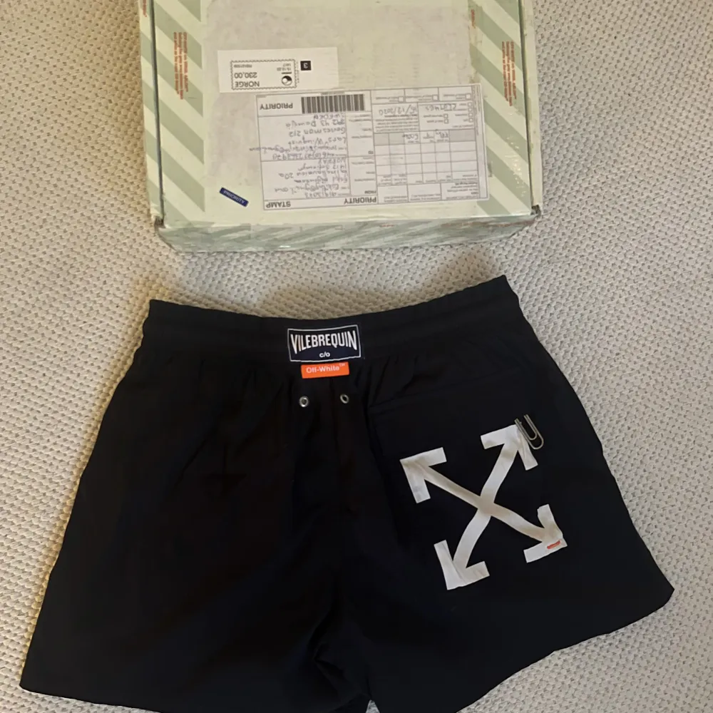 Off-White x Vilebrequin Arrows Moorise Swim Short  Size Medium Gently used 100% authentic   Comes with everything from the original purchase like tags and original box.  No trades. . Shorts.