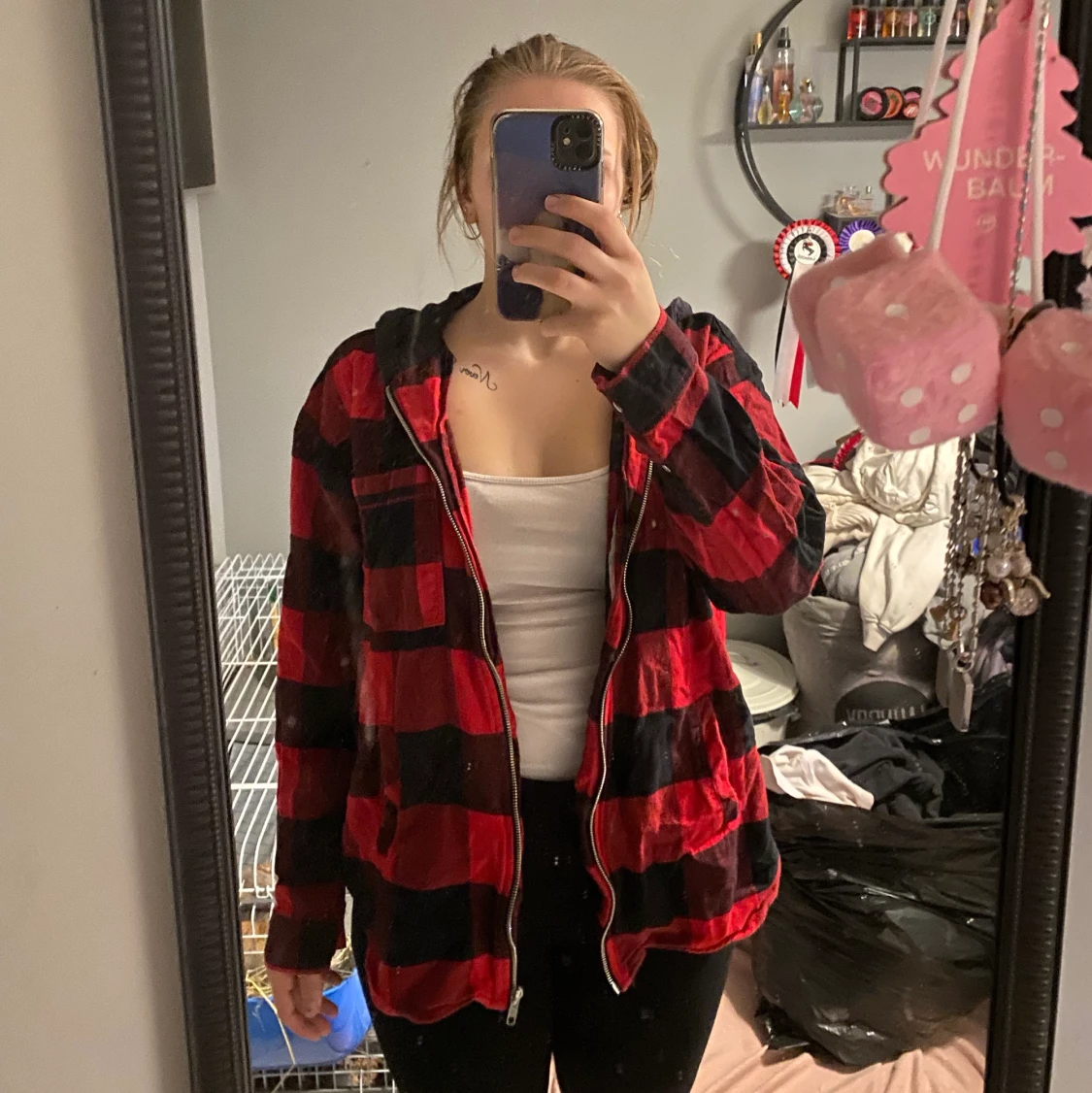 Flanell jacka/sip-hoodie - 90