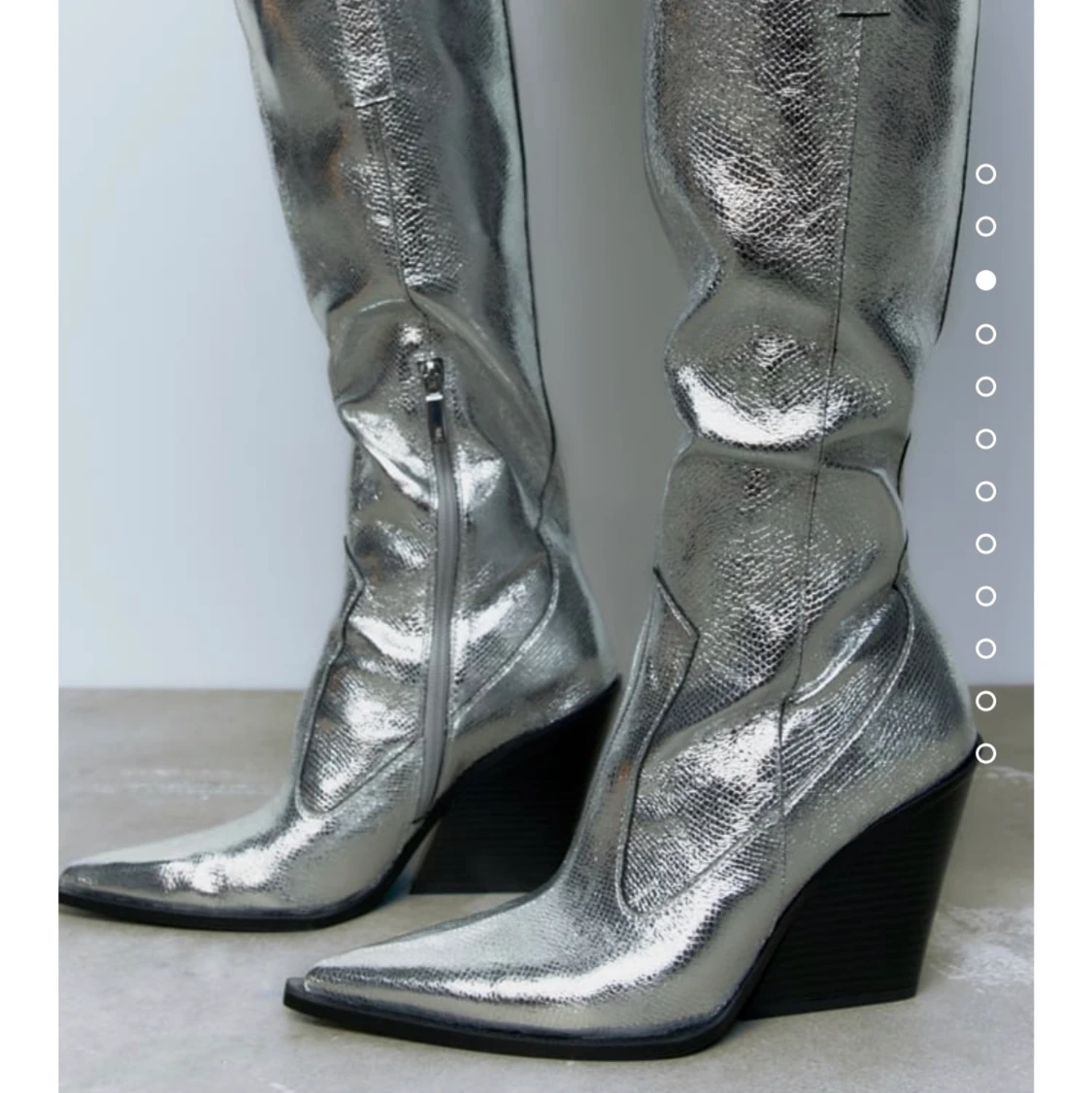 Sökes Metallic cowboyboots Zara