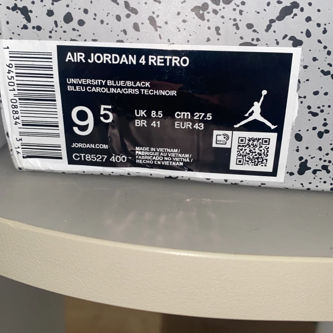 AIR JORDAN 4 RETRO UNIVERSITY BLUE - 90