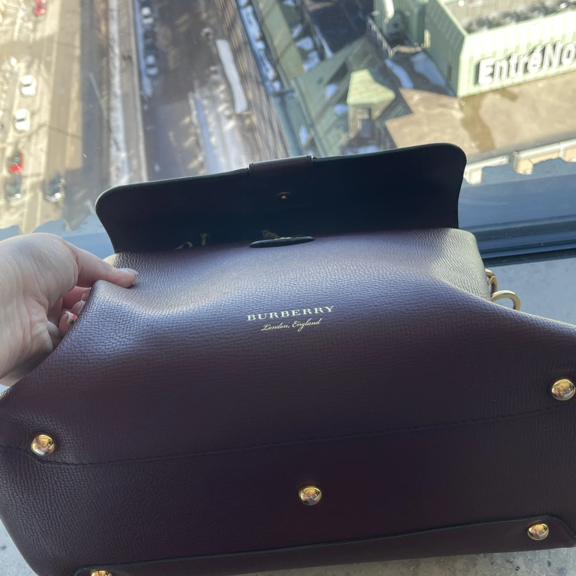 Burburry burgundy purse  - 91