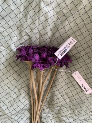 Blommor dekoration  - Säljer lila plast blommor från Ikea!🌺 jätte fin dekoration som knappt är använda och fortfarande har tagg med längd (33 cm) köpt för 19kr styck! Org pris 8x19: 152kr💗