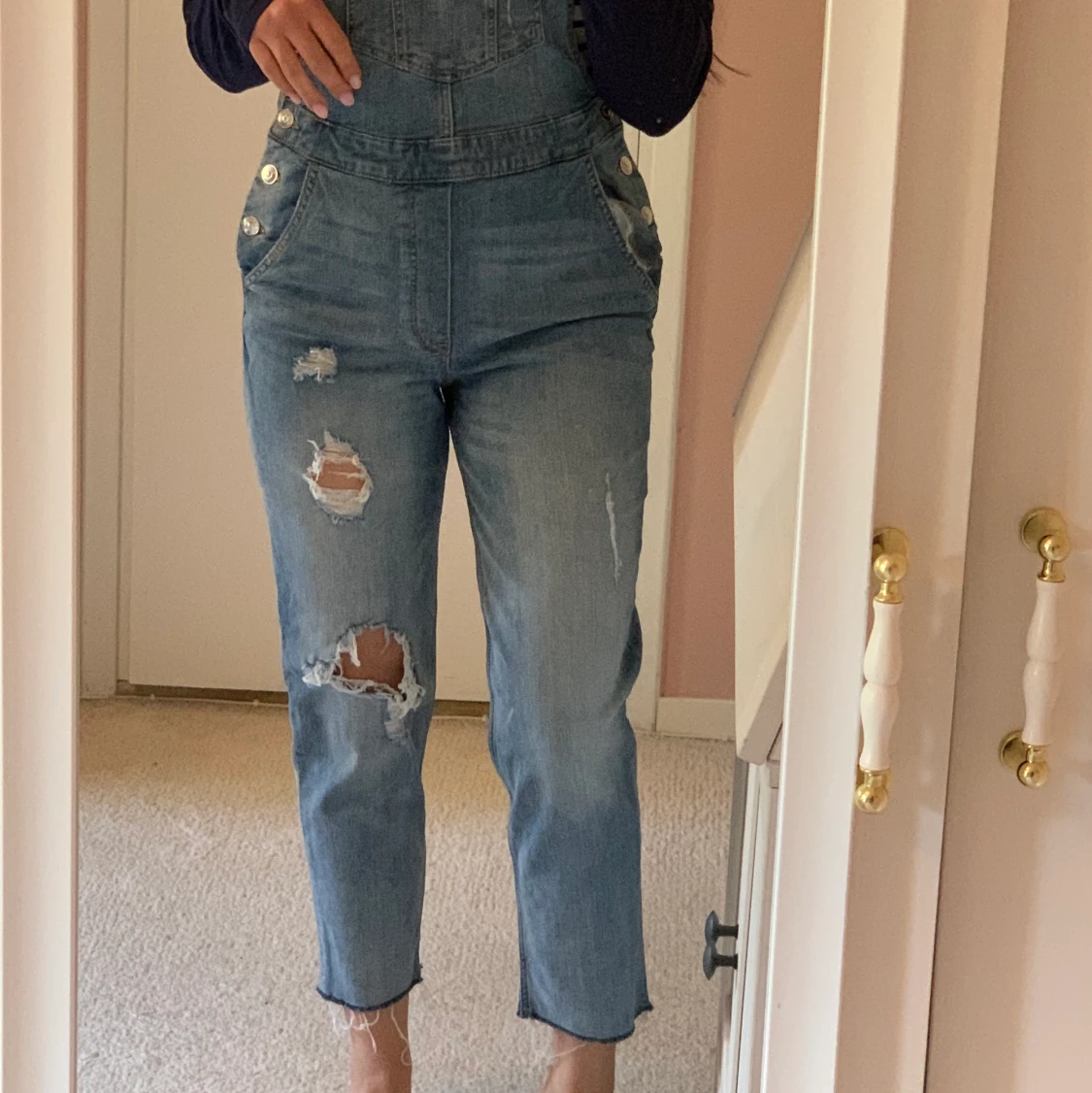 Jeans hängsel byxor - 90