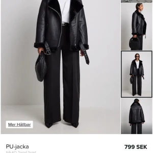 Jacka i skinnimitation - Säljer denna höst/vinterjacka från NAKD då den inte riktigt är min stil, är i nyskick!! Storlek 32 men passar mig som har 34 vanligtvis. 