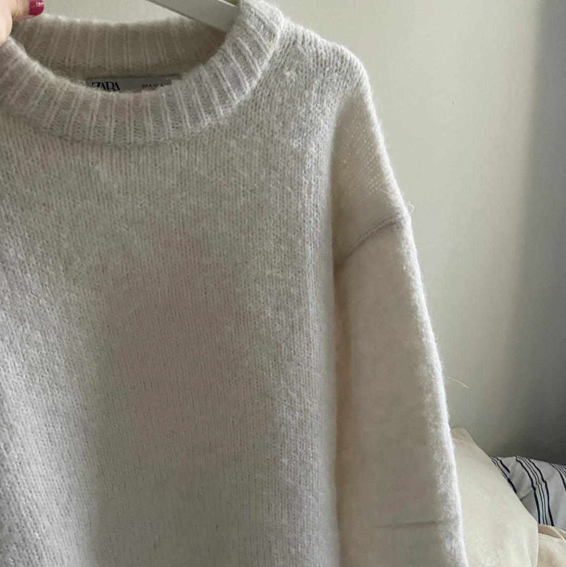 Vit stickad zara  - 90