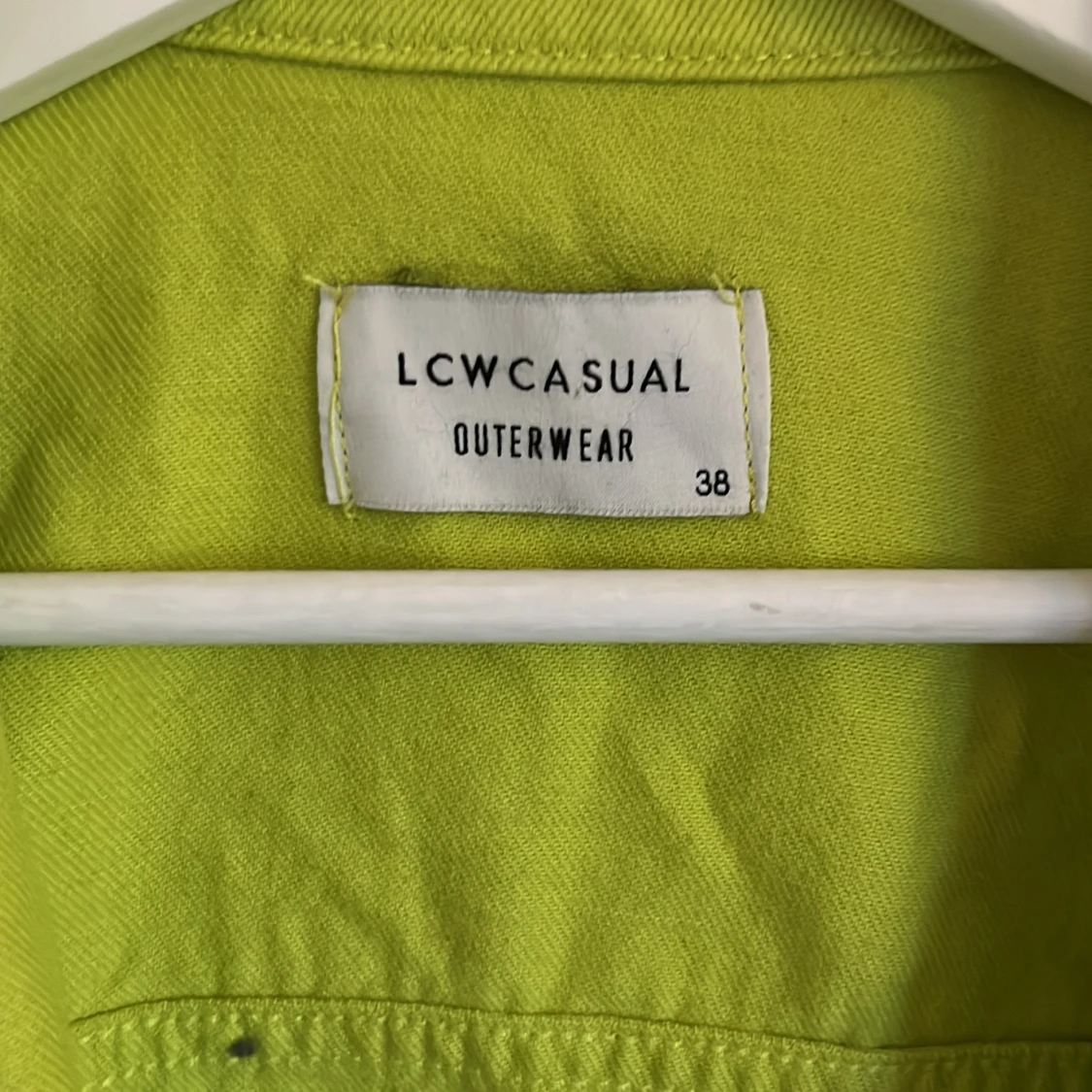 Lime grön jeansjacka  - 90