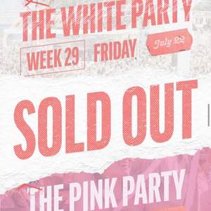 Säljer fyra pinkparty biljetter och en whiteparty biljett!  Högst bud gäller