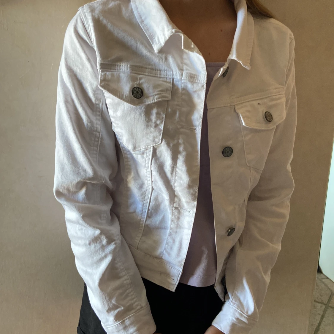 Vit jeans jacka  - 91