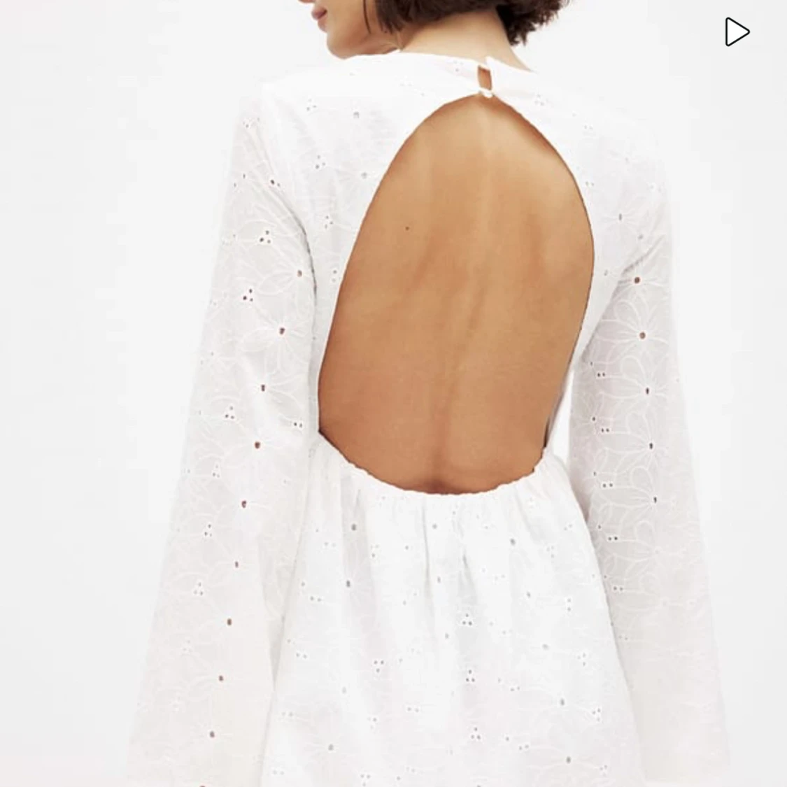 Studentklänning,Vit klänning med öppen rygg - 2