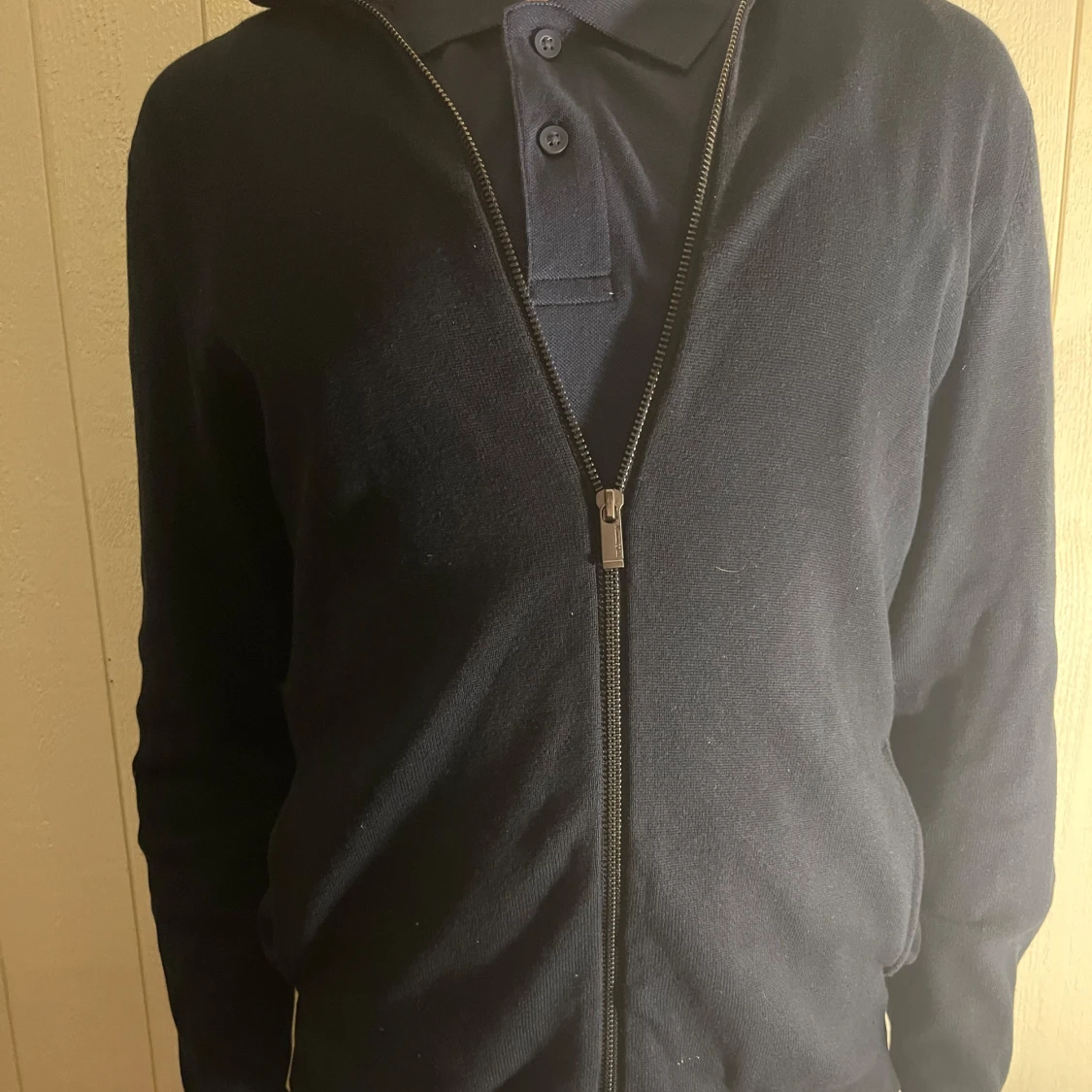 Svart/blå Massimo futtiga fullzip 