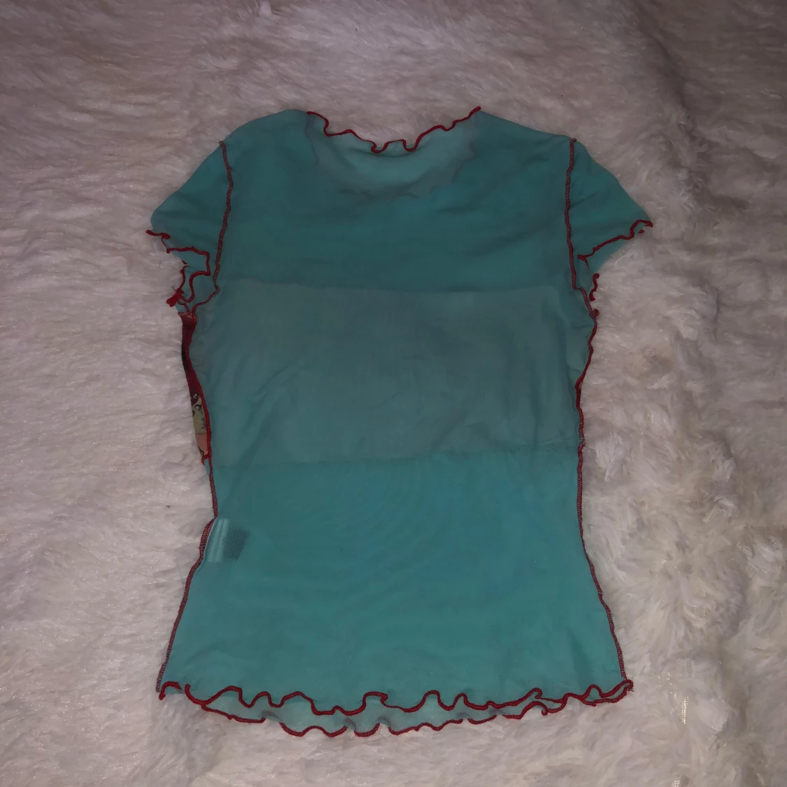 Turkos topp med konstmotiv - 1