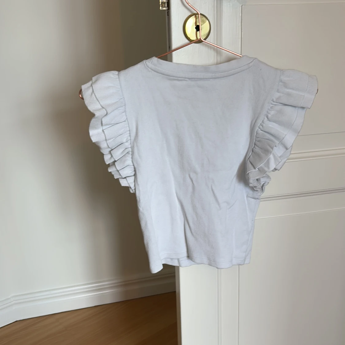 Vit ribbad topp från Zara - 1