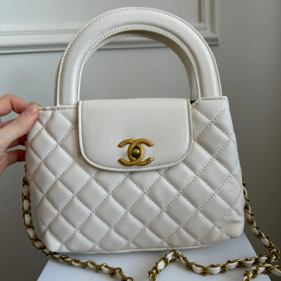 Snygg vit väska lyxig  - 1