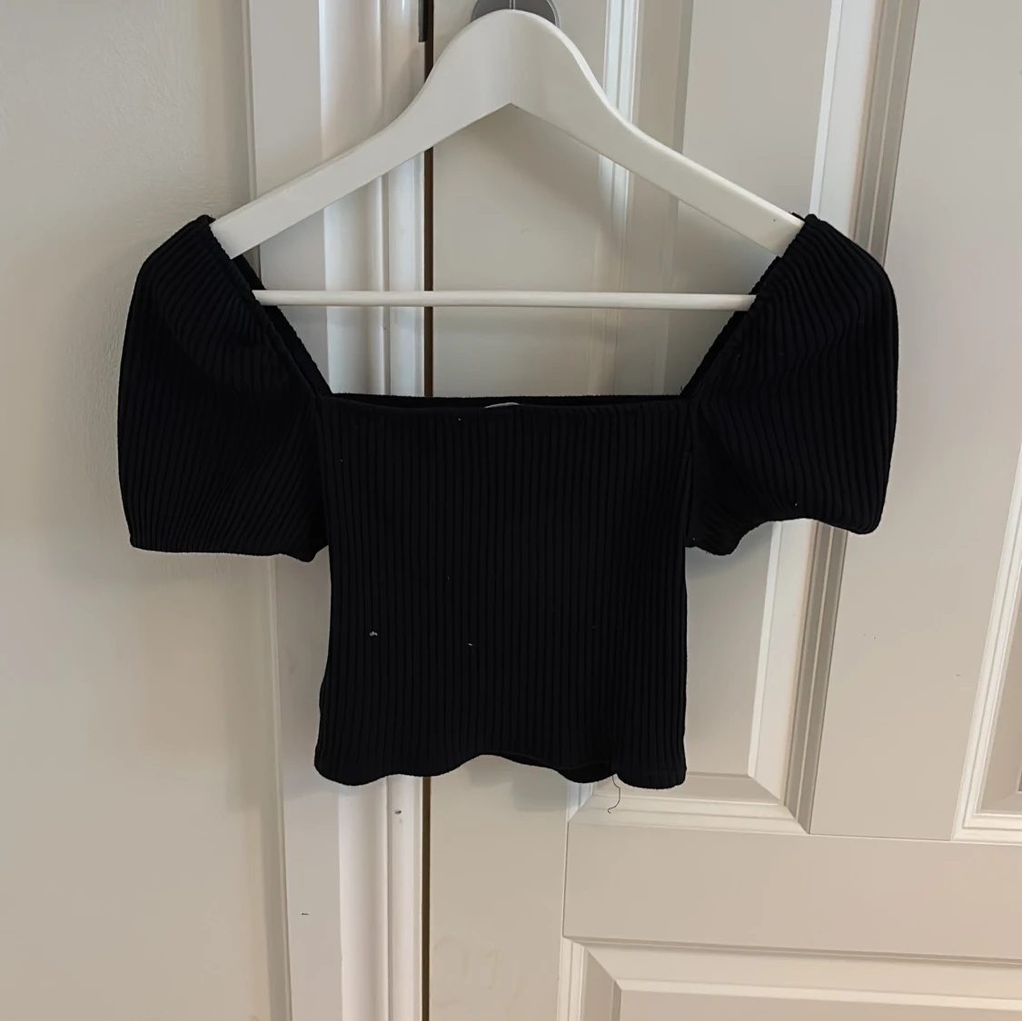 Svart ribbad croppad topp H&M XS - 1