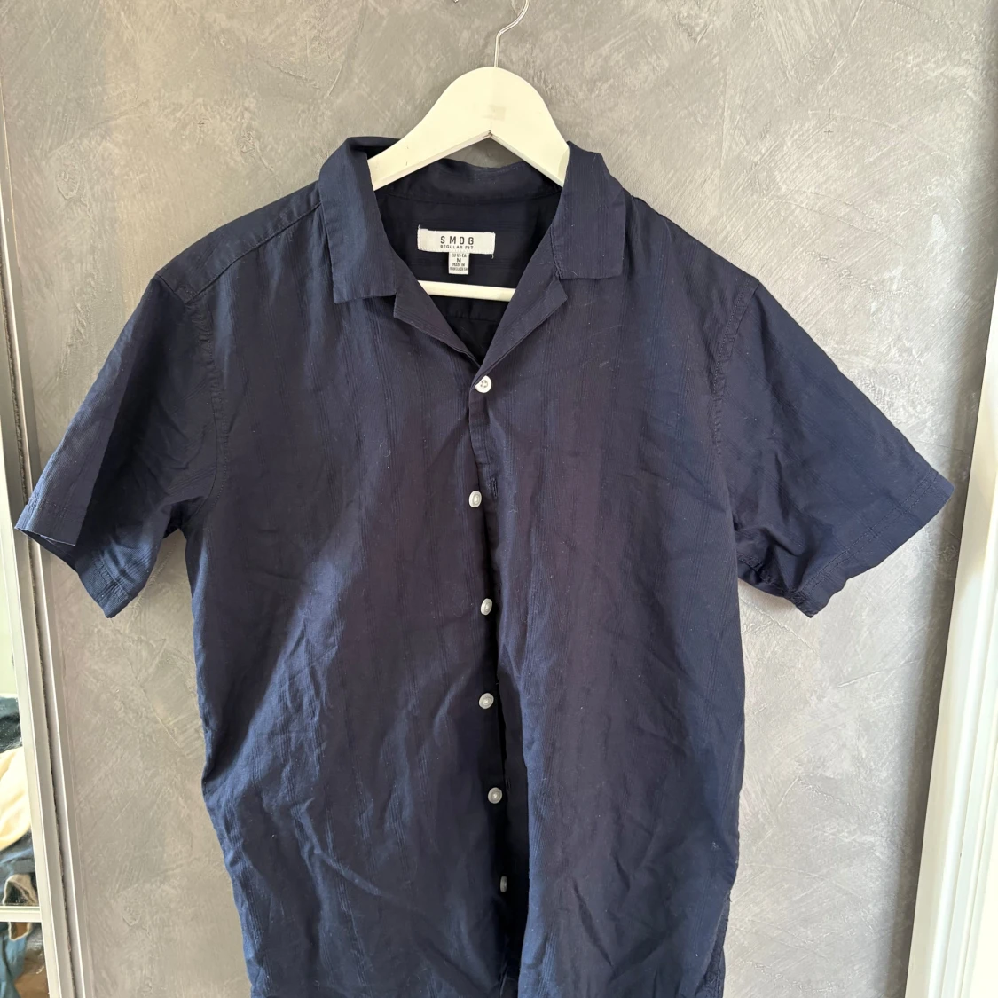 Mörkblå kortärmad skjorta SMDG