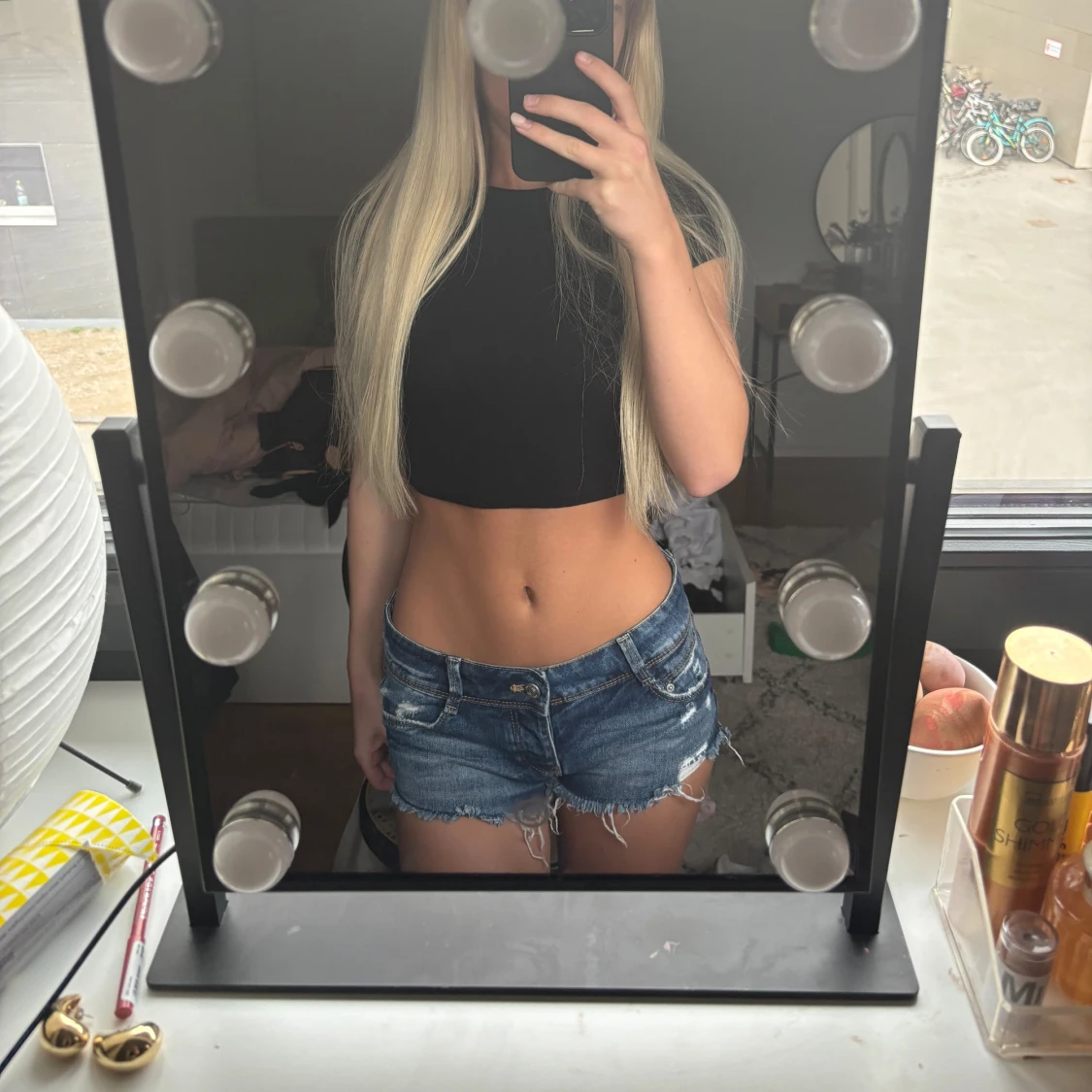 Blå jeansshorts  - 4