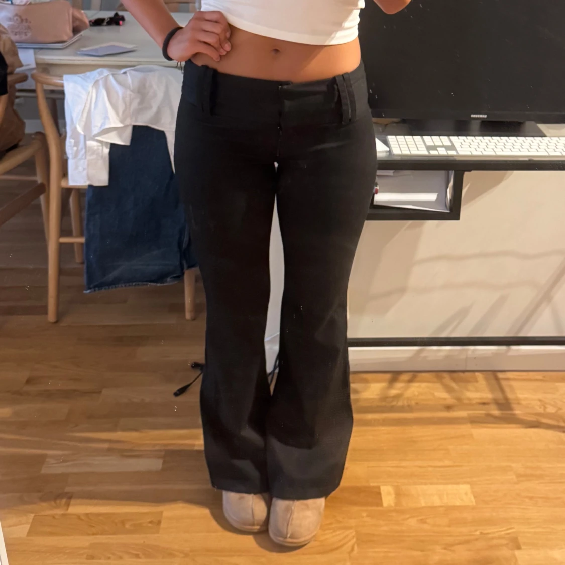 perfekta lågmidjade kostymbyxor  - 2