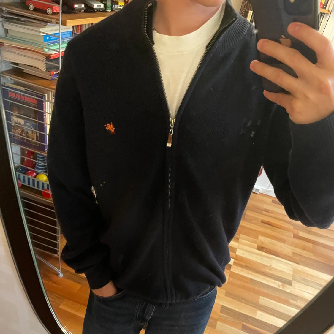 Mörkblå helzip  - 1