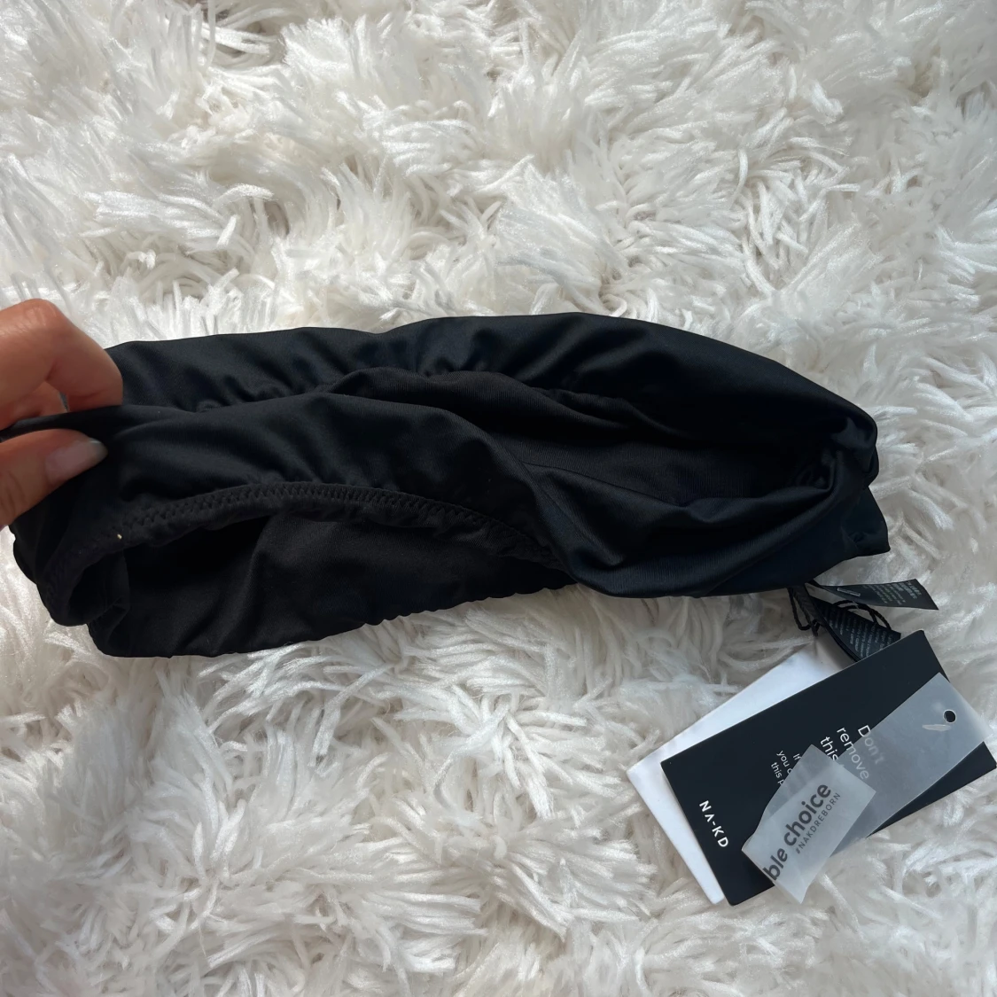 Svart bandeau bikiniöverdel från NA-KD prislapp kvar - 4