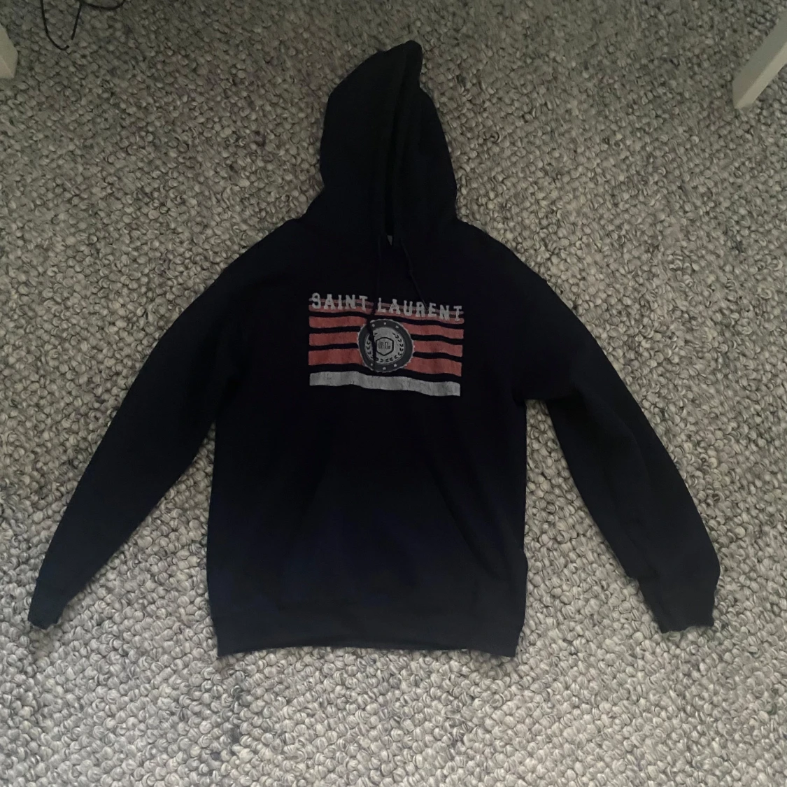  Saint Laurent hoodie med tryck