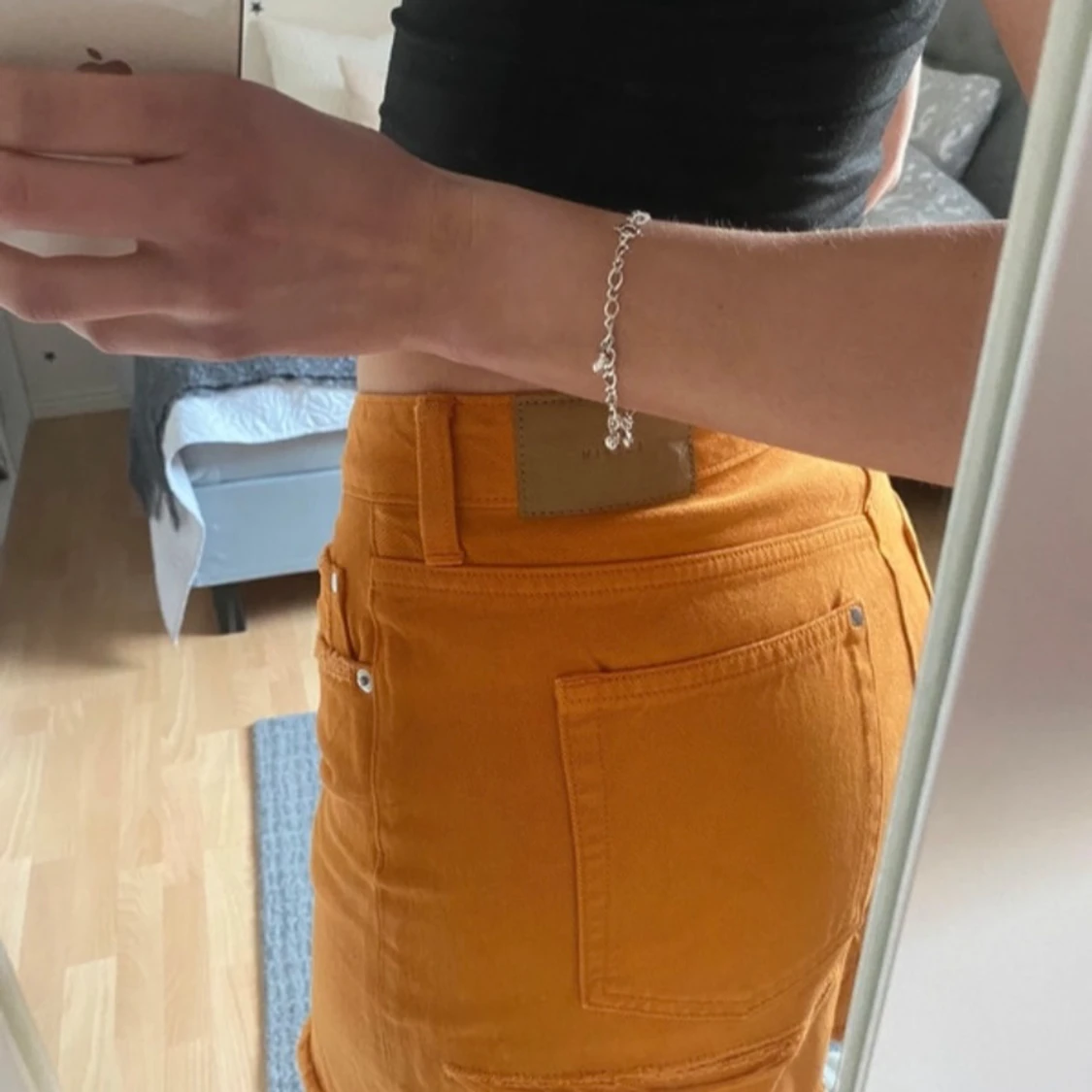 Orange jeanskjol - 2