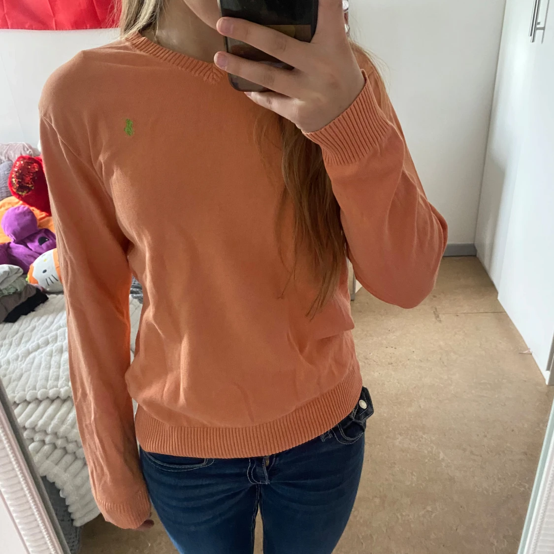 Persikofärgad tröja från Ralph Lauren