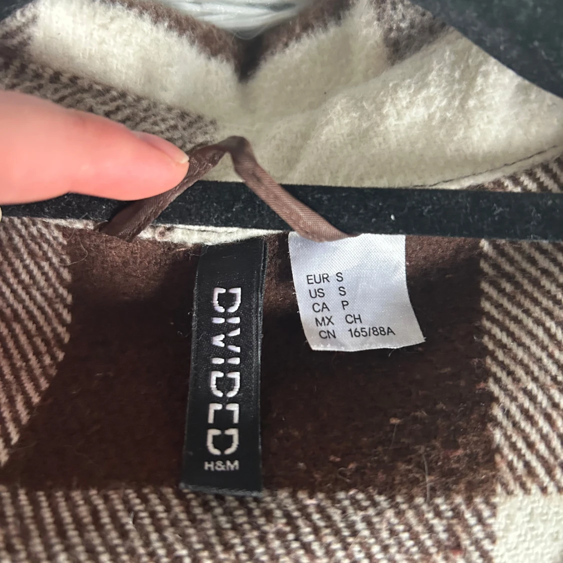 Brun och vit rutig overshirt från H&M Divided - 2