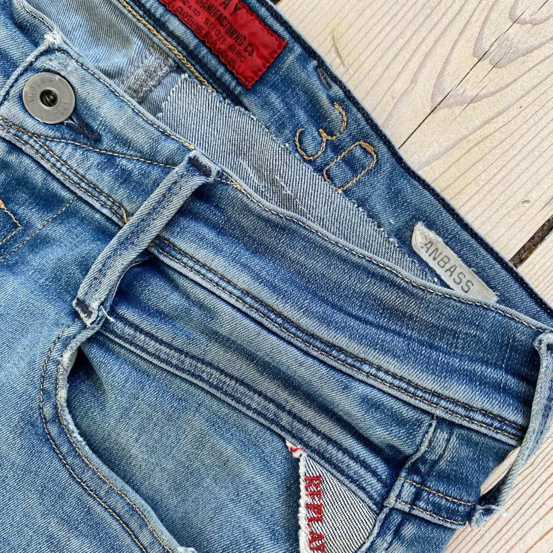 Replay Anbass ljusblå jeansbyxor - 2