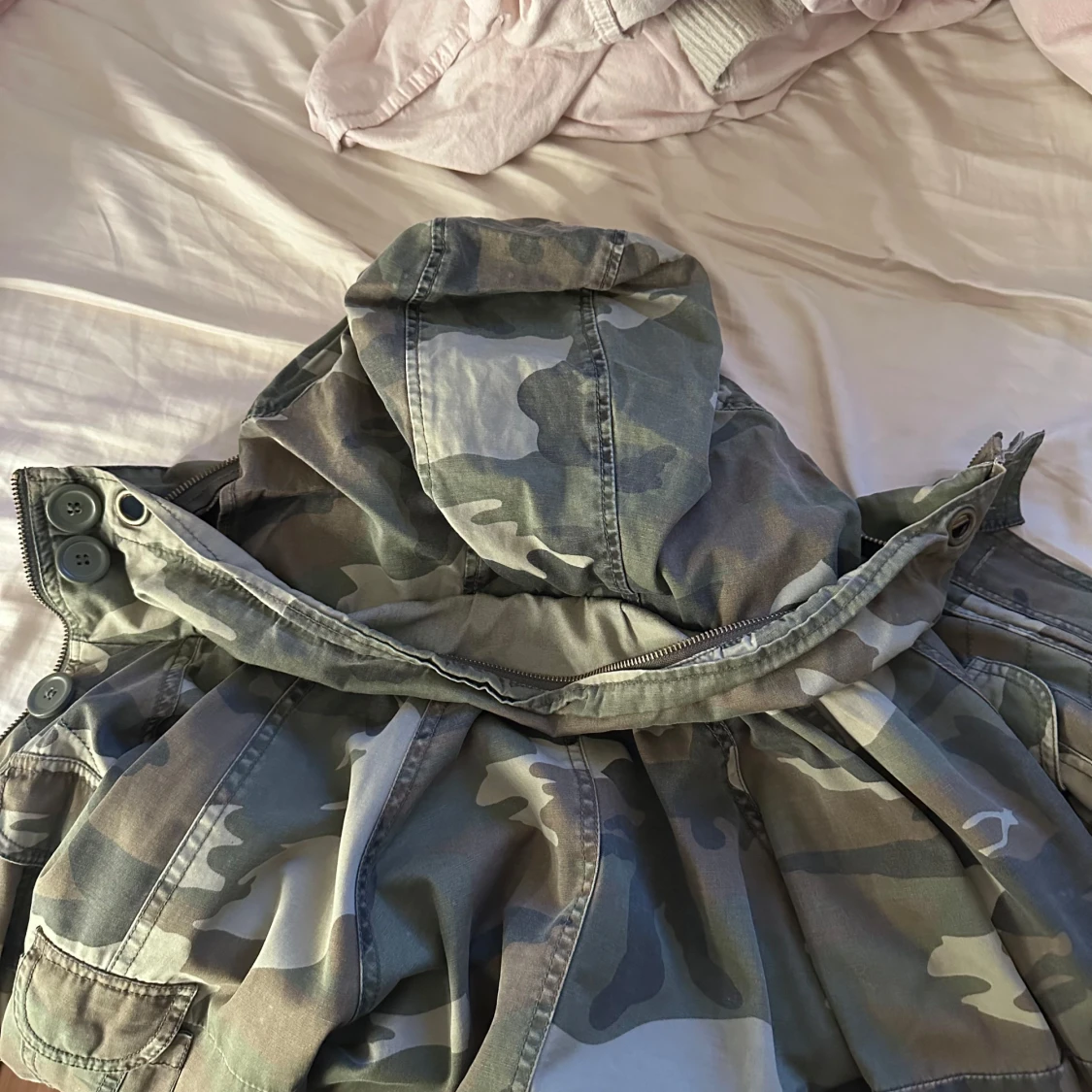 Camouflage vindjacka med dragkedja - 4