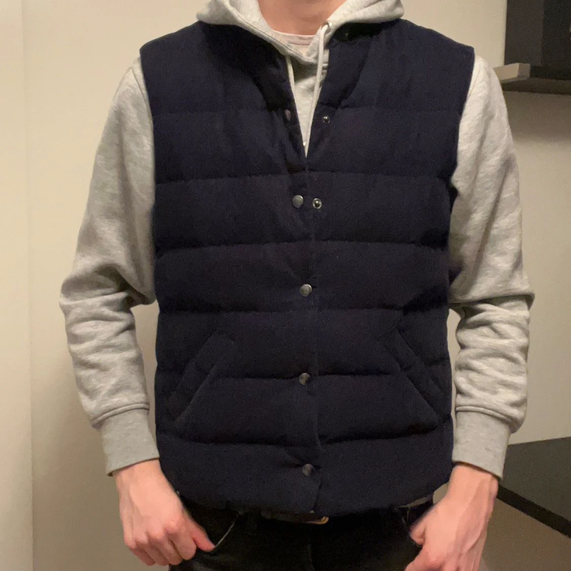 Marinblå dunväst från Stenströms - 4