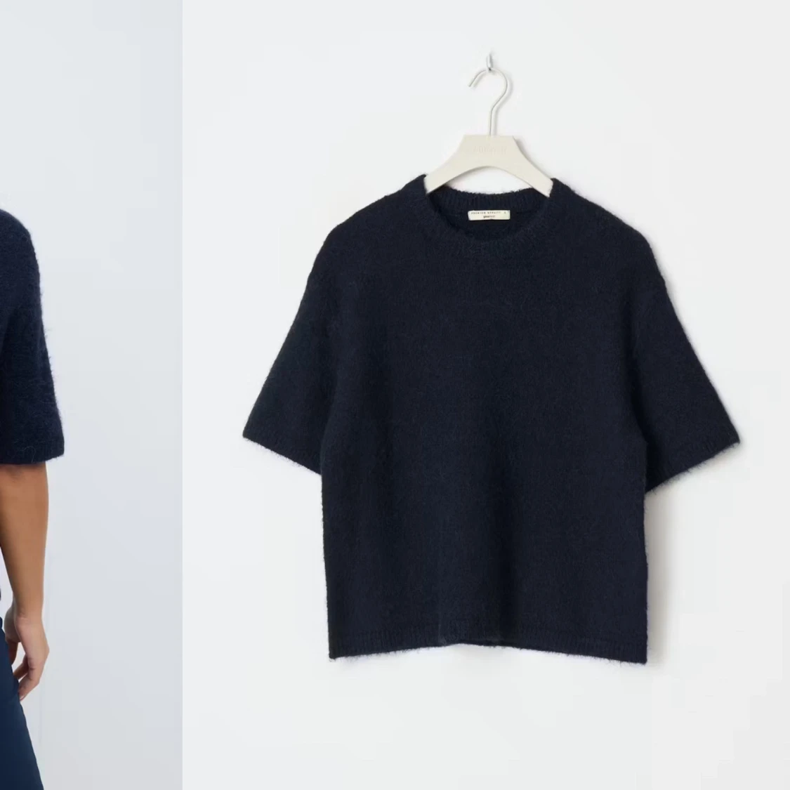 Mörkblå stickad tröja från Gina Tricot