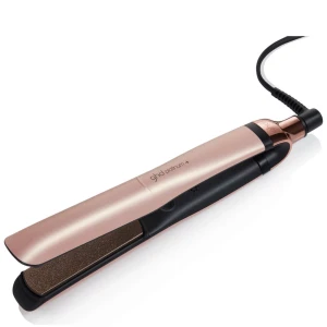 Ghd Platinum+ plattång i roséguld - Snygg plattång från Ghd i en lyxig roséguldig färg med svarta detaljer. Perfekt för att styla håret rakt eller skapa lockar. Använd i ett år, säljer pga köpt en dyson.