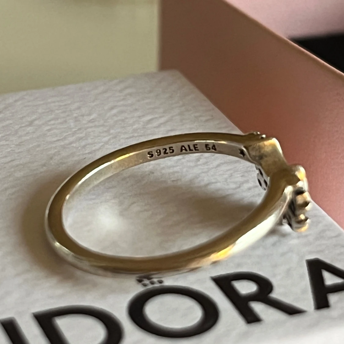 Pandora månring med blå stenar och stjärndetaljer - 4