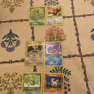 Gamla Pokémon kort - Gamla Pokémon kort från 1995 ungefär priset kan diskuteras och ett kort är lite sämre kvalite.