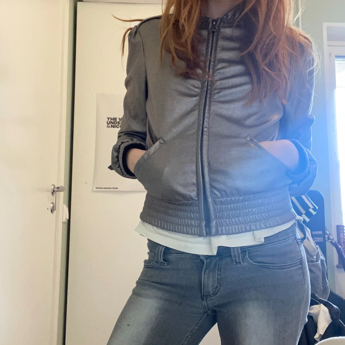 Metallicgrå bomberjacka - 3