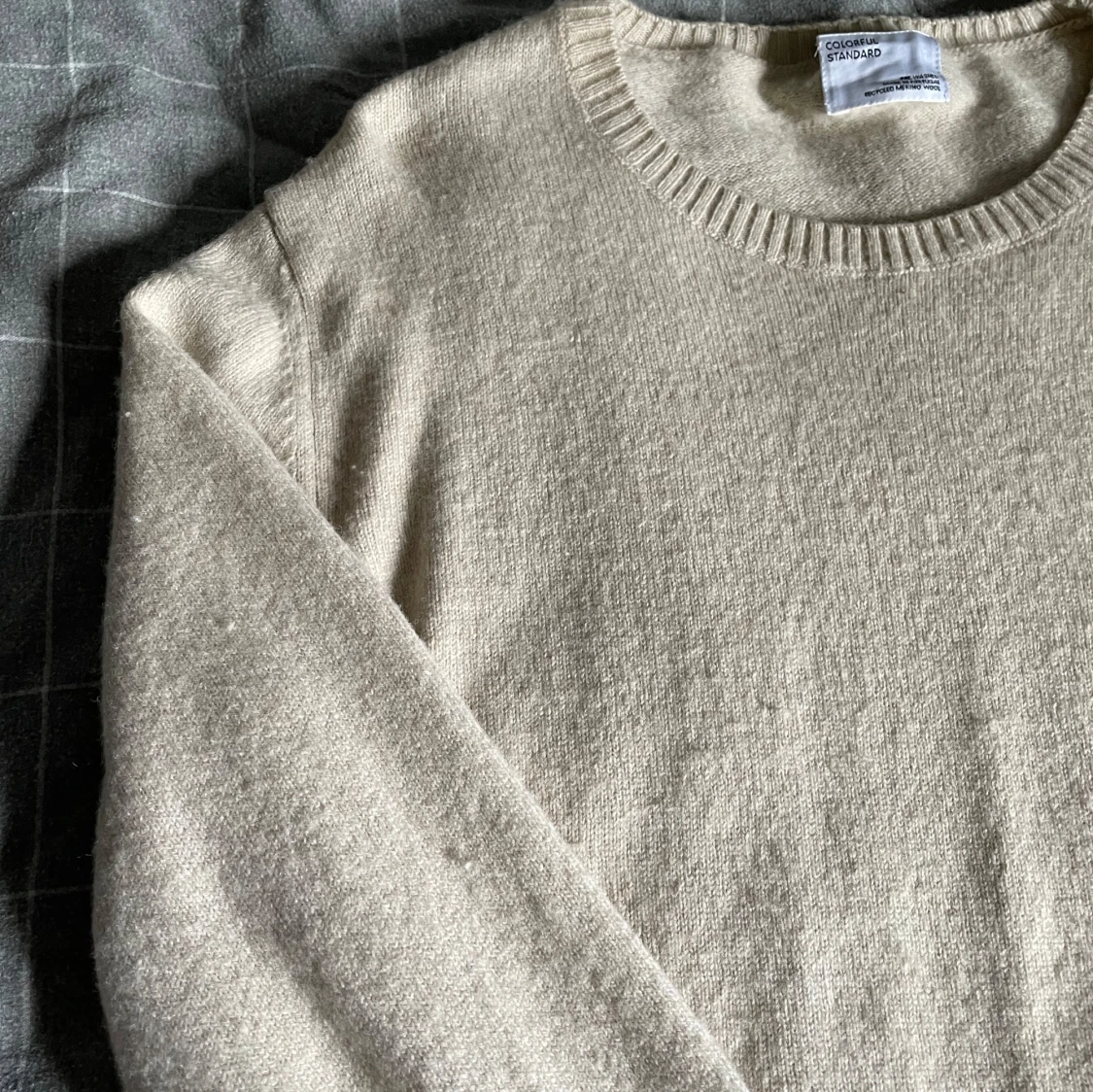 Beige merinoulltröja - 2